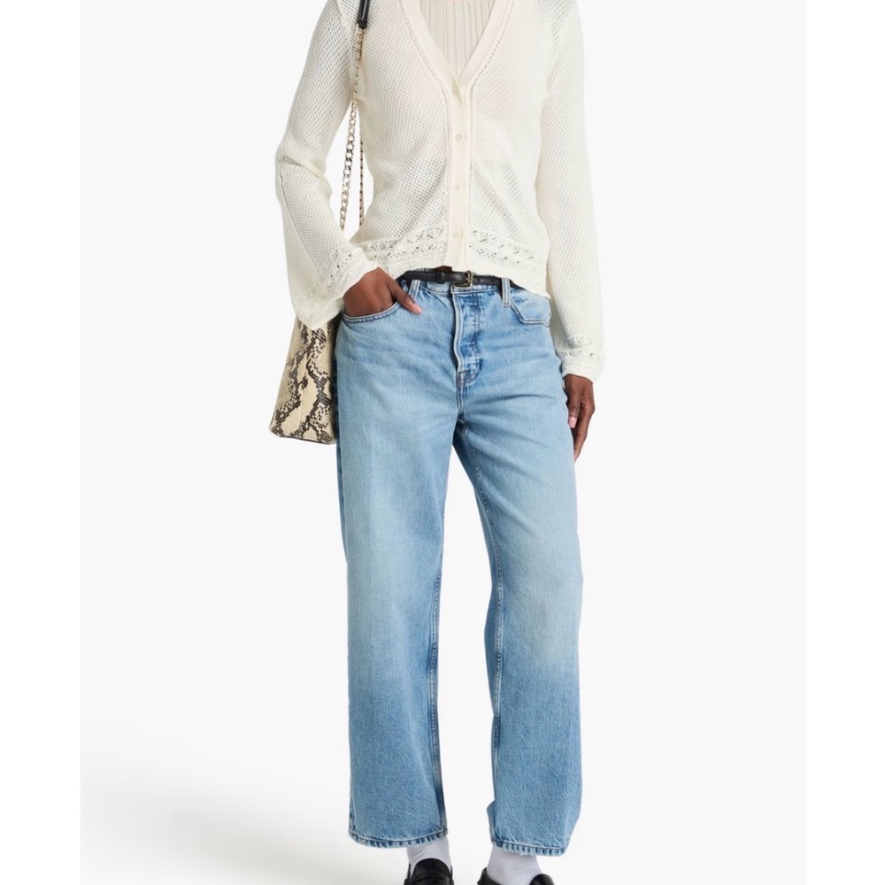 Frame Denim Le Slouch 28 Light Blue Straight Leg Jeans